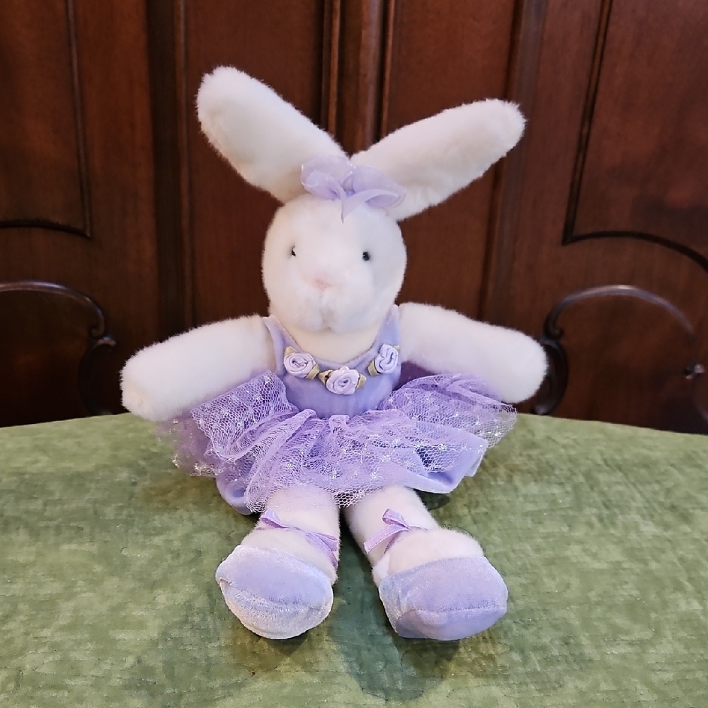 Russ White Ballerina Bunny Rabbit with Purple Lavender Mesh Outfit